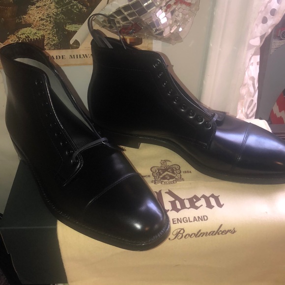 alden custom suede captoe boot